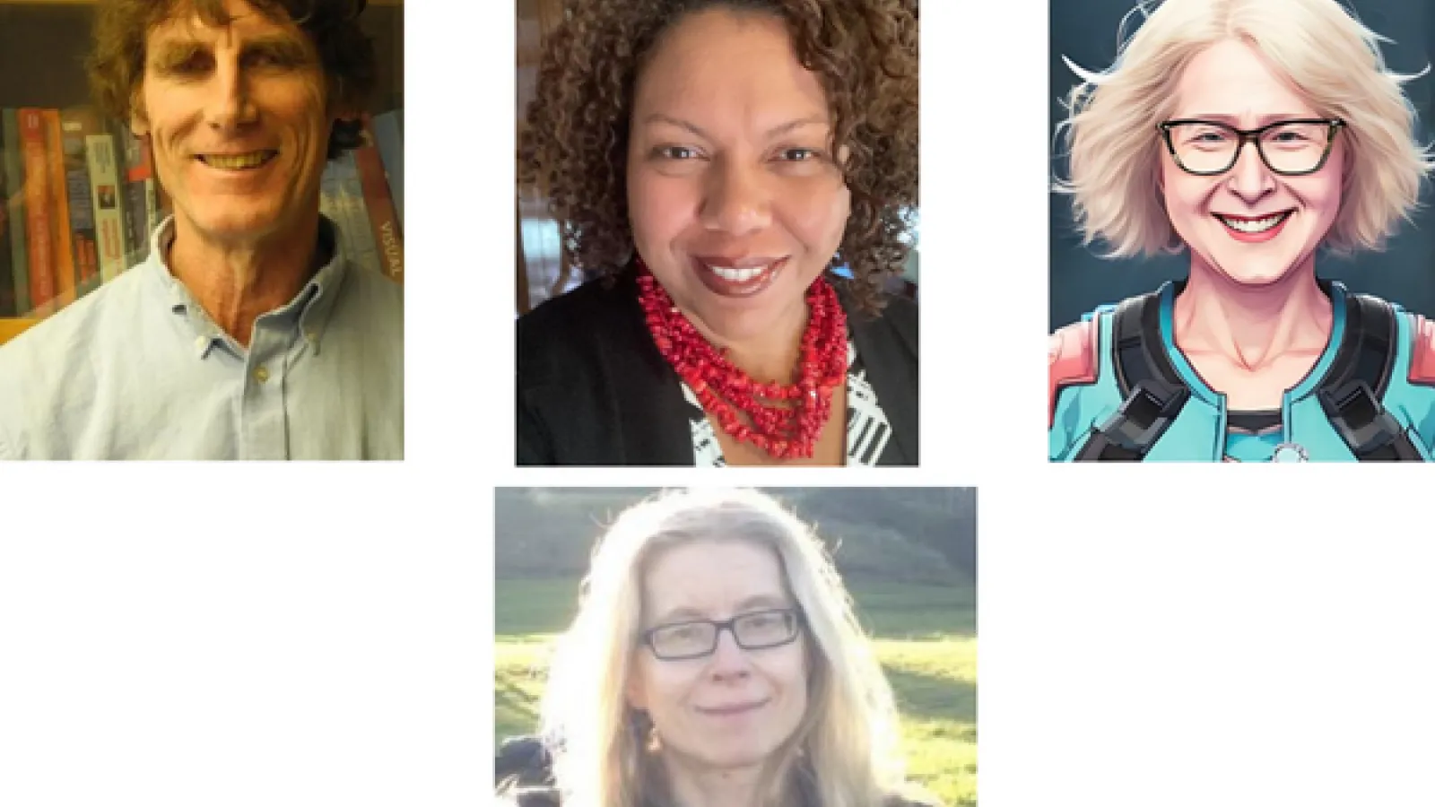Pictures of all the participants on a white background