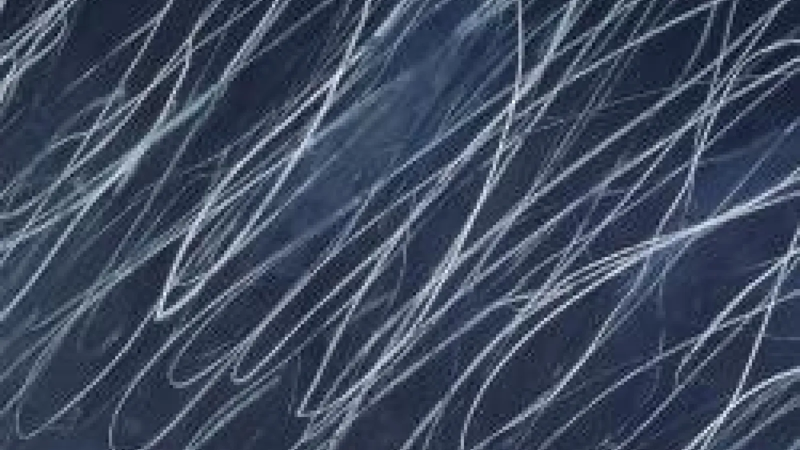 Detail of Cy Twombly's "Untitled" (1970), light gray curving lines on a dark blue-gray field